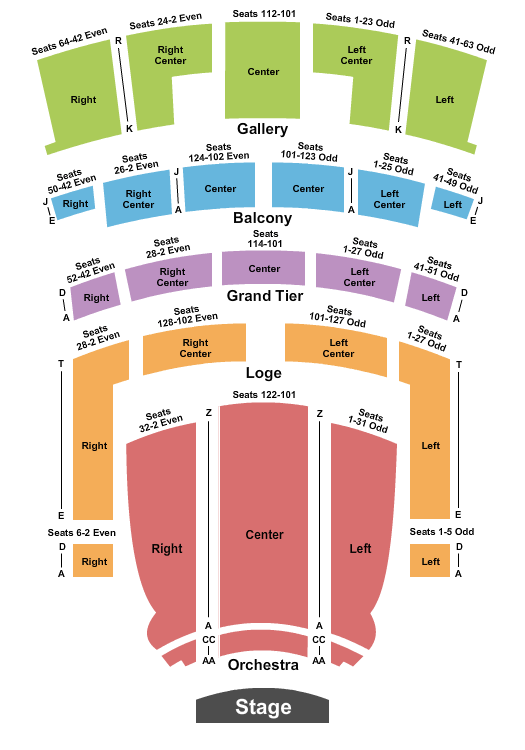 Orpheum Theatre Hamilton Seating Chart